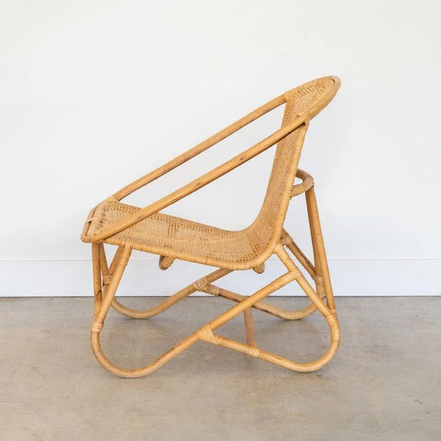 1960s Pair of Italian Woven Chairs For Sale - Image 4 of 10