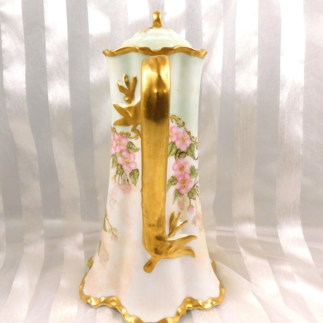 Late 18th Century Pale Green Antique Haviland Chocolate Pot For Sale - Image 4 of 16