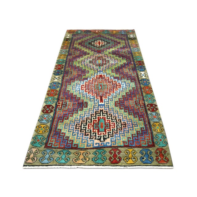 1960s Turkish Oushak Runner For Sale In Los Angeles - Image 6 of 7
