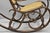 Vintage Mid Century Modern Thonet Style Bentwood & Cane Rocker Rocking Chair (A) For Sale - Image 9 of 18