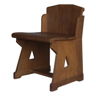 Dutch Traditionalist Oak Side Chair, 1920s For Sale