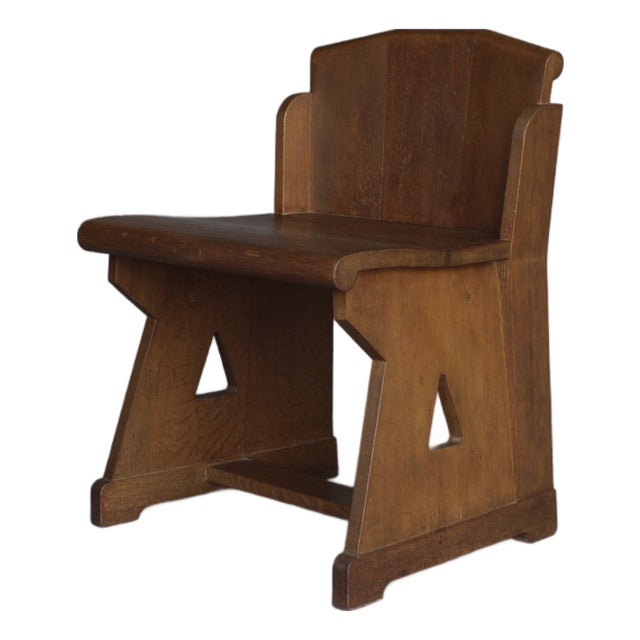 Dutch Traditionalist Oak Side Chair, 1920s For Sale