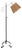 Swedish Forged Iron Tripod Floor Lamp, 1940s For Sale