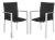 Indoor-Outdoor Stacking Armchair in Black - a Pair For Sale
