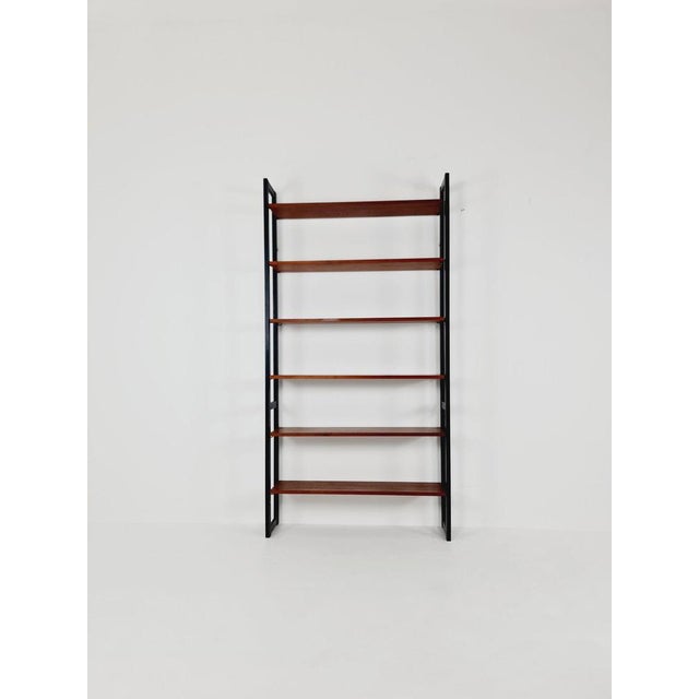 Vintage Teak Library Book Shelf-System by Jussi Peippo for Asko, 1960s For Sale - Image 4 of 12