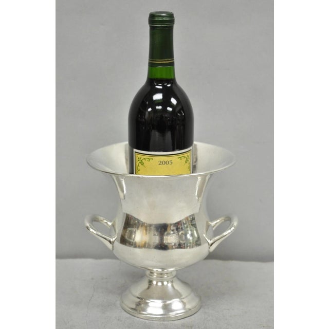 Vintage Leonard Small Silver Plated Trophy Cup Urn Champagne Chiller Ice Bucket. Circa Mid 20th Century. Measurements:...