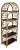 Coastal British Colonial Style Tortoise Bamboo Bookcase Etagere, 1960's Arched For Sale