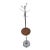 1960s MCM Bauhaus Style Chrome & Rosewood Coat Rack Hanger For Sale