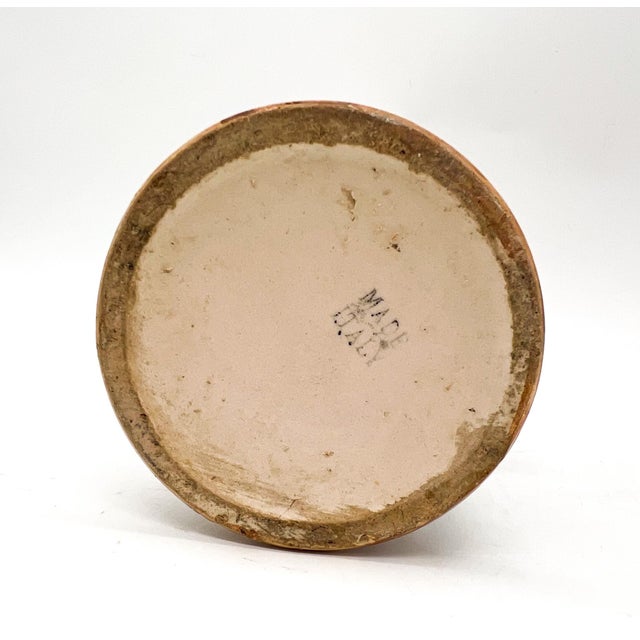 Vintage Italian Hand-Sculpted Floral Vase | Hand Painted Ceramic | Cottagecore, French Garden, Italian Pottery For Sale - Image 12 of 14