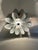 Hanging light fixture made of aluminum blades forming petals, 1970s minor marks on the petals Up to 250V (Europe/UK...