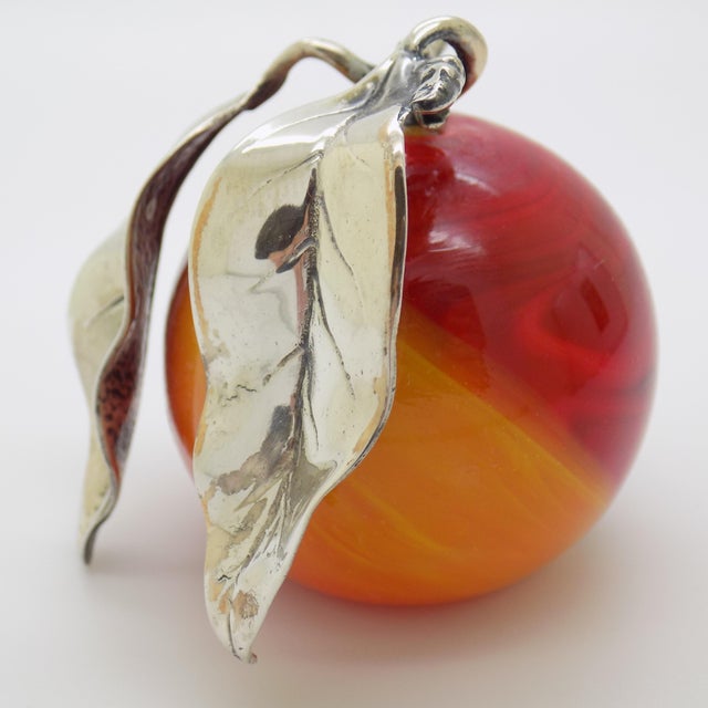 Vintage Italian Handmade Silver Prune Figurine by Angini, Tuscany, 1980s For Sale - Image 4 of 11