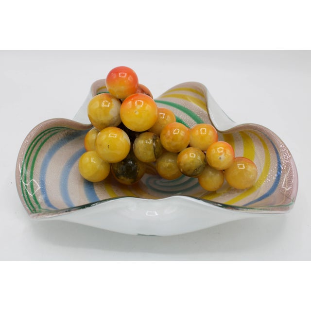 White Mid 20th Century Italian Murano Glass Bowl / Cachepot For Sale - Image 8 of 10