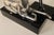 Metal Late 20th Century Silver Plated Deer With Tall Antlers on Glossy Black Bases - Set of 2 For Sale - Image 7 of 13