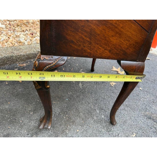 Antique Rococo Style Mahogany Bookstand Side Table For Sale - Image 9 of 12