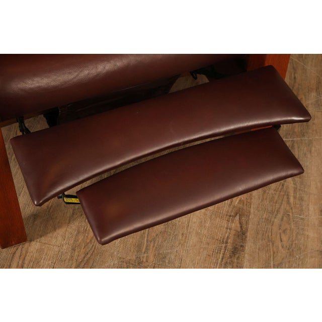 Animal Skin Stickley Mission Collection Pair Of Oak Bow Arm Morris Chair Recliners For Sale - Image 7 of 18