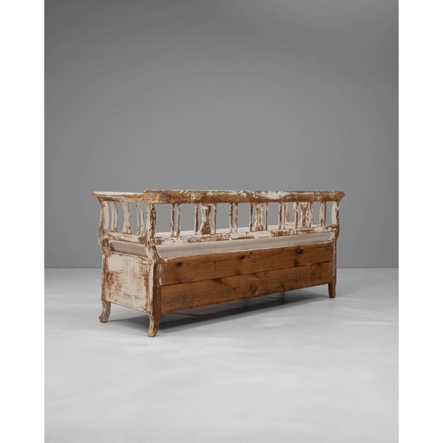 19th Century 19th Century Scandinavian Upholstered Bench For Sale - Image 5 of 18