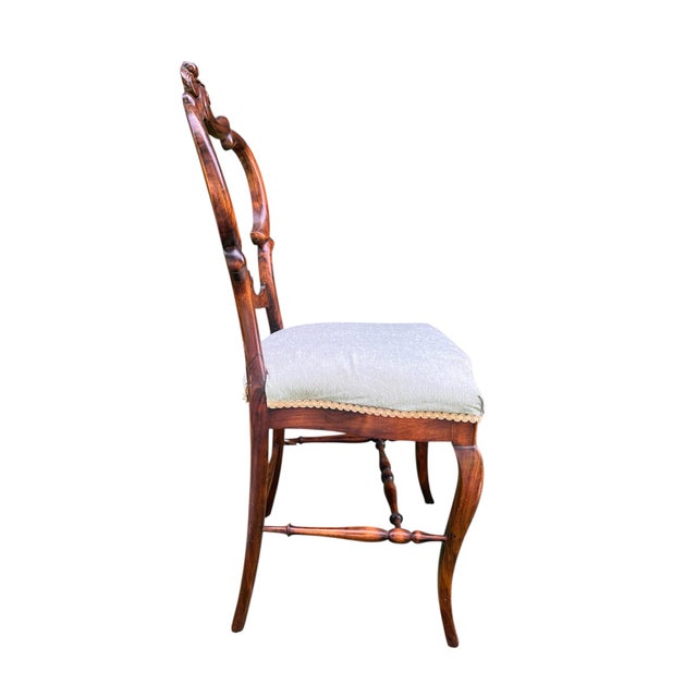 Antique Victorian Rosewood Parlor or Dressing Chair For Sale - Image 12 of 12