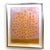Mid-Century Modern 60's Abstract Safron Op Art Acrylic on Bruised Pink Watercolor Paper Chrome Framed Glass For Sale - Image 3 of 14