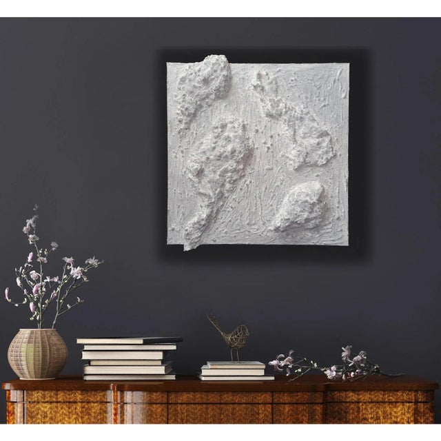 Neutral Palette Textured & Relief Oil Painting #2 by Diane Grant. Oil on canvas. Signed on the back. The edges are...
