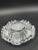 Vintage Clear Glass Rose Etched Vanity Trinket Dish- Scalloped Edges For Sale - Image 11 of 18