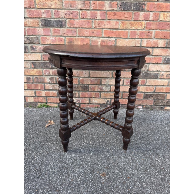 Antique English Bobbin Twist Side Table For Sale In Nashville - Image 6 of 10