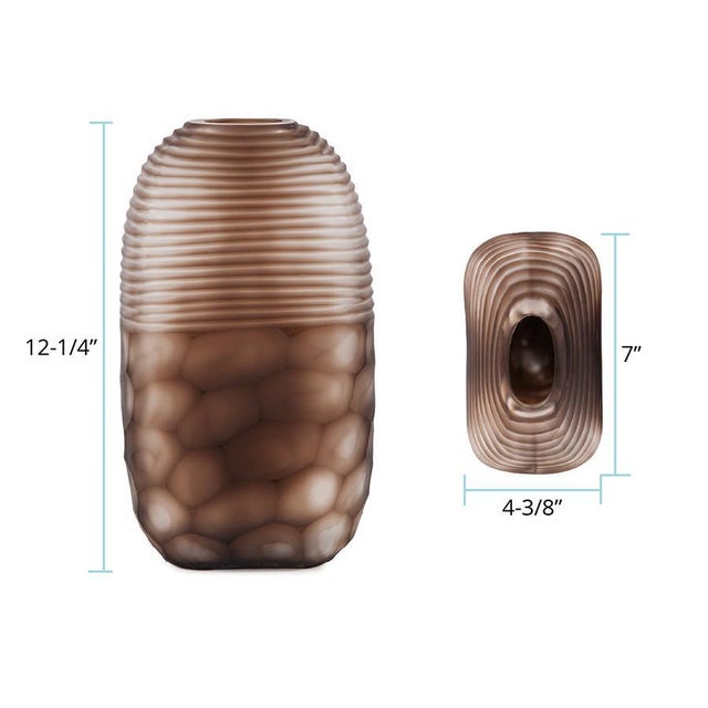 2020s Bruni Brown Glass Large Vase For Sale - Image 5 of 6