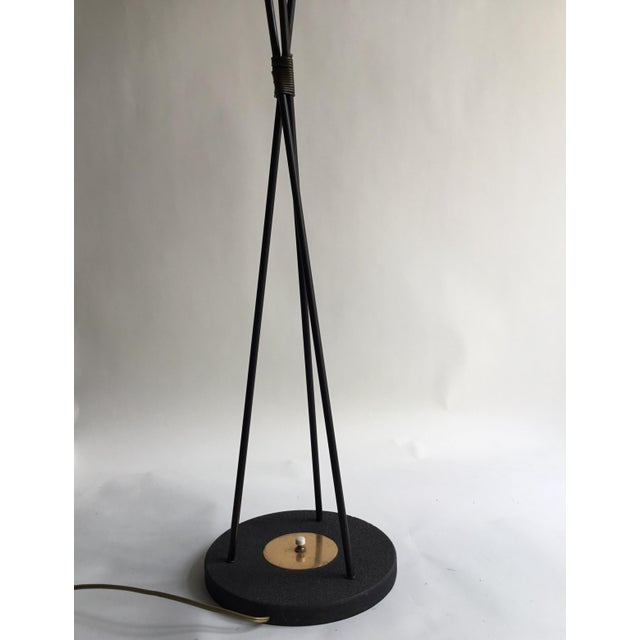 Vintage French Metal and Glass Floor Lamp, 1960 For Sale - Image 10 of 11
