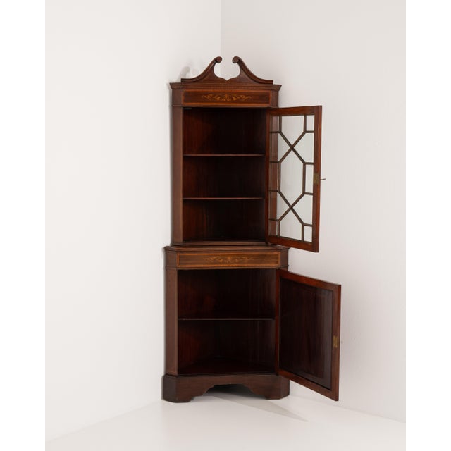 19th Century Georgian Mahogany Corner Vitrine, Antique, United Kingdom, 19th Century For Sale - Image 5 of 16