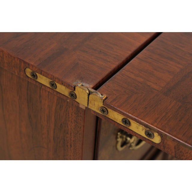 Wood Baker Burl Wood 8 Drawer Flip Top Server Bachelor Chest For Sale - Image 7 of 17