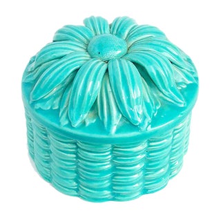 Vintage Ceramic Box by R. Costa For Sale