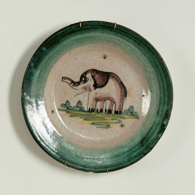Vintage Italian Dishes With African Animals - Set of Eight For Sale - Image 10 of 16