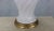 1950s Spanish Mid-Century White Crackle Glazed Ceramic Table Lamp, 1950s For Sale - Image 5 of 10