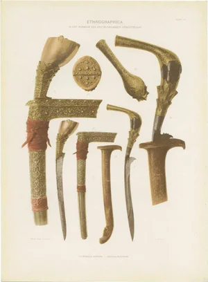 J. W. Teillers, Ethnographic Items of Batavia, 1910, Paper, Set of 12