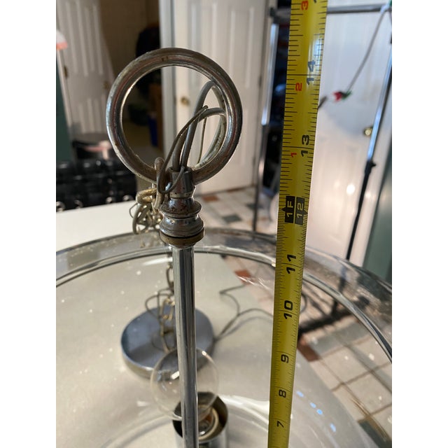 1970s Retro Smoked Glass Chandelier Pendant Light Fixture For Sale - Image 12 of 12