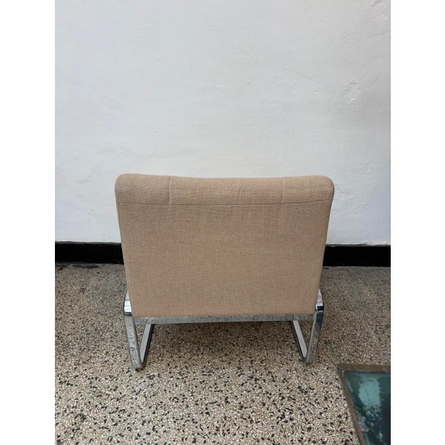 Metal Mid-Century Modern Chrome Cantilever Lounge Chair, 1970s For Sale - Image 7 of 8