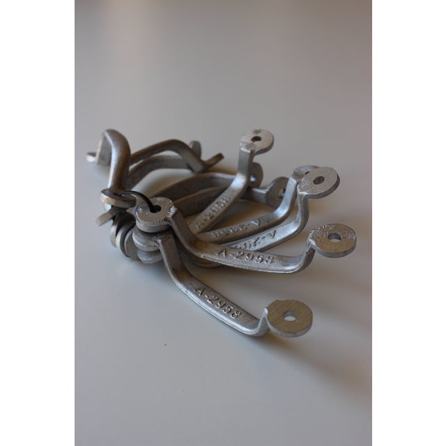 Mid 19th Century Set of 10, French Industrial Cast Aluminum Drawer Pulls For Sale - Image 5 of 8