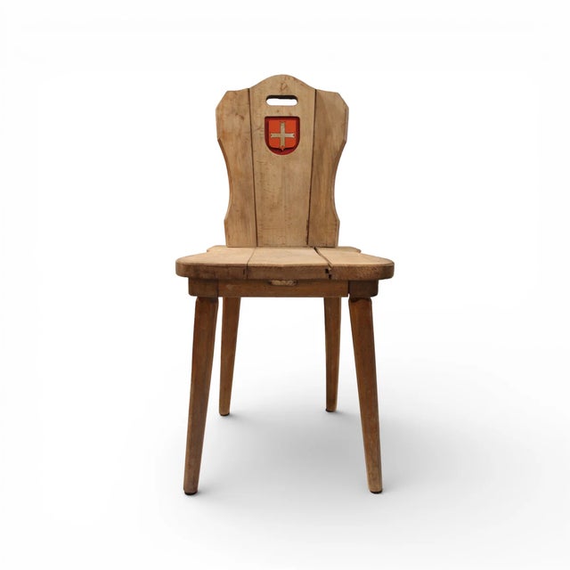 19th Century 19c Belgian Antique Chairs With Coat of Arms From Chateau (Six Available) For Sale - Image 5 of 11