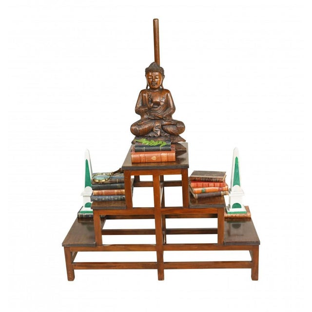 Stunning English double-sided mahogany Victorian-style library steps. Offered in excellent condition, this decorative...