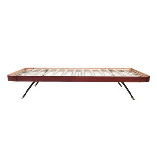 Single Bed in Curved Wood, 1960s For Sale