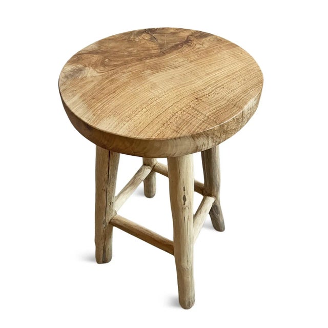 Vintage Tore Teak Wood Bar Stool For Sale - Image 4 of 8