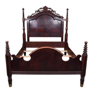 1890 Victorian Mahogany Double Bed For Sale