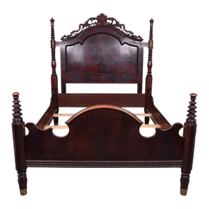 1890 Victorian Mahogany Double Bed