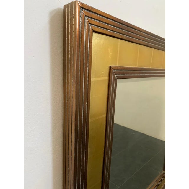 1970s Vintage Mirror with Wooden Frame, 1970s For Sale - Image 5 of 10
