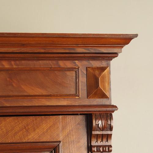 Wood Antique Walnut Mirrored Cabinet, 1880 For Sale - Image 7 of 18
