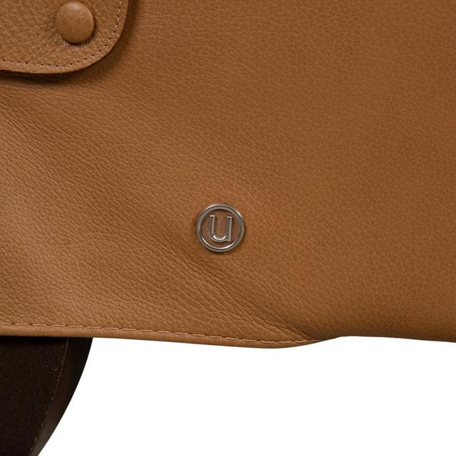 Cognac Leather 2-Seater Sofa and Lounge Chair from Natuzzi, Set of 2 For Sale - Image 14 of 18