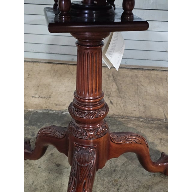 Kindel Winterthur Collection Philadelphia Carved Mahogany Tilt Top Pie Table For Sale In Cleveland - Image 6 of 13