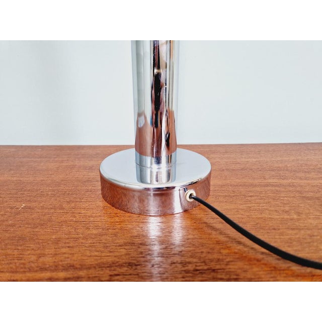 Tubular Chrome Metal Table Lamp, 1970s For Sale - Image 10 of 14