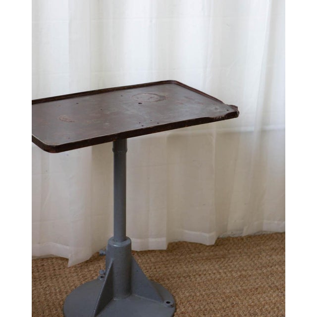 Metal 1950s Industrial Metal Machinist Side Table For Sale - Image 7 of 10