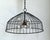 Mid-Century Modern Vintage Monumental Industrial Metal Cage Pendant Light For Sale - Image 3 of 13