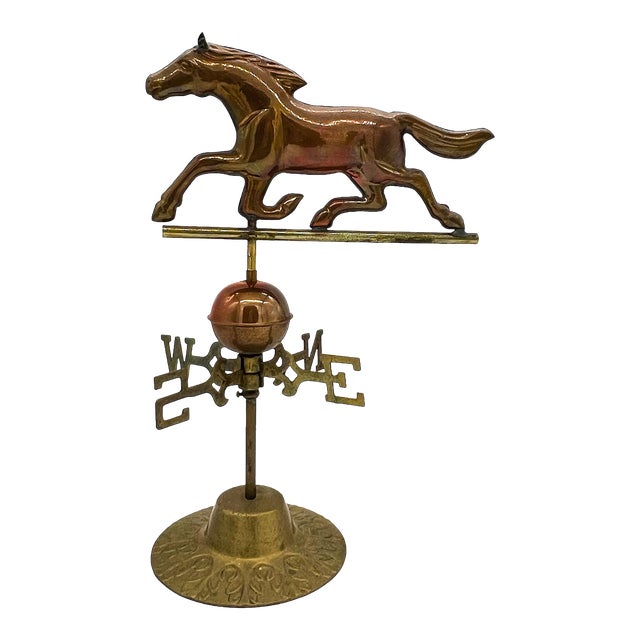 Vintage Copper & Brass Horse Weathervane – Americana / Country Rustic For Sale